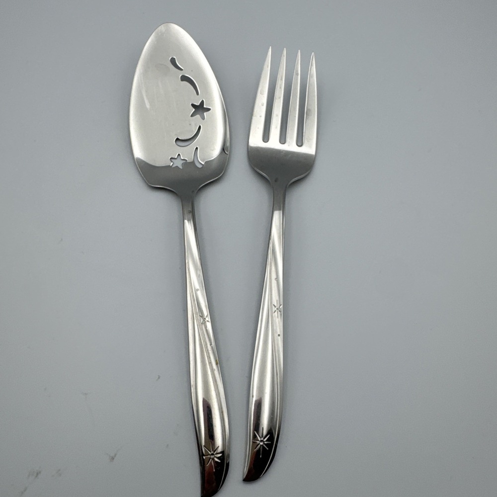 Oneida Community Atomic Twin Star Stainless Serving Set VTG